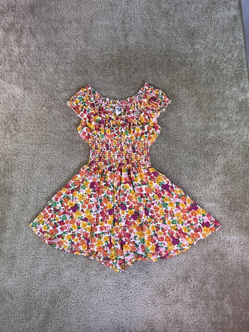 Princess Polly Womens Floral Ruffle Mini Romper Size 2 Spring Summer F771